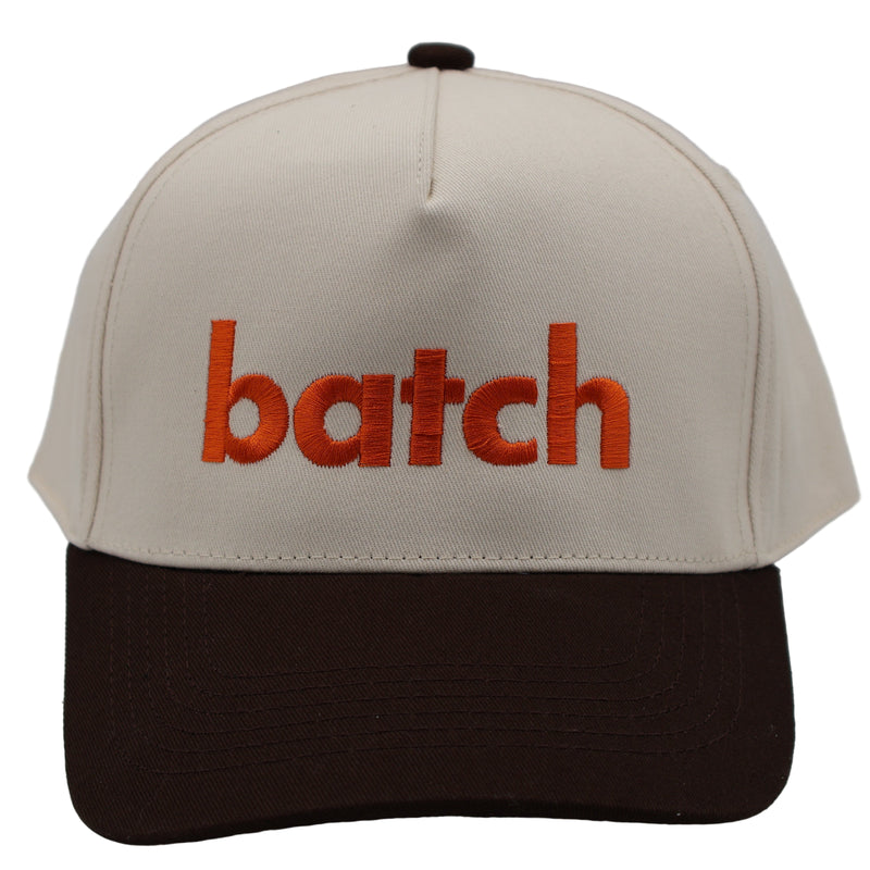 batch trucker (cream/brown/orange)