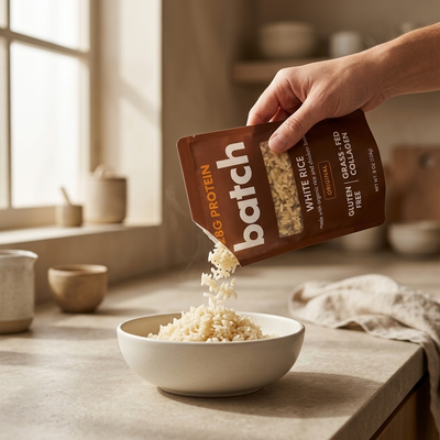 Batch rice pouring